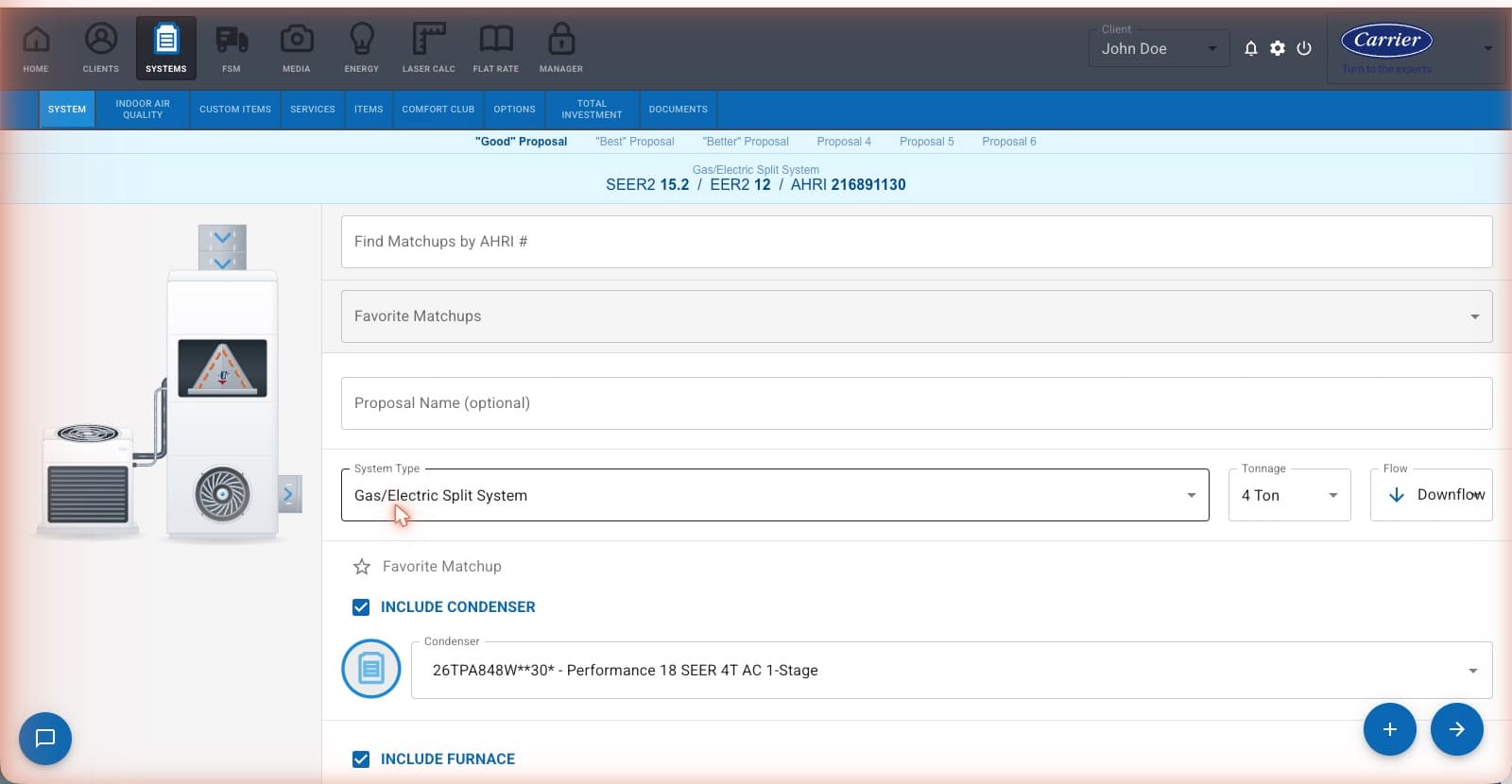 Trane proposal builder