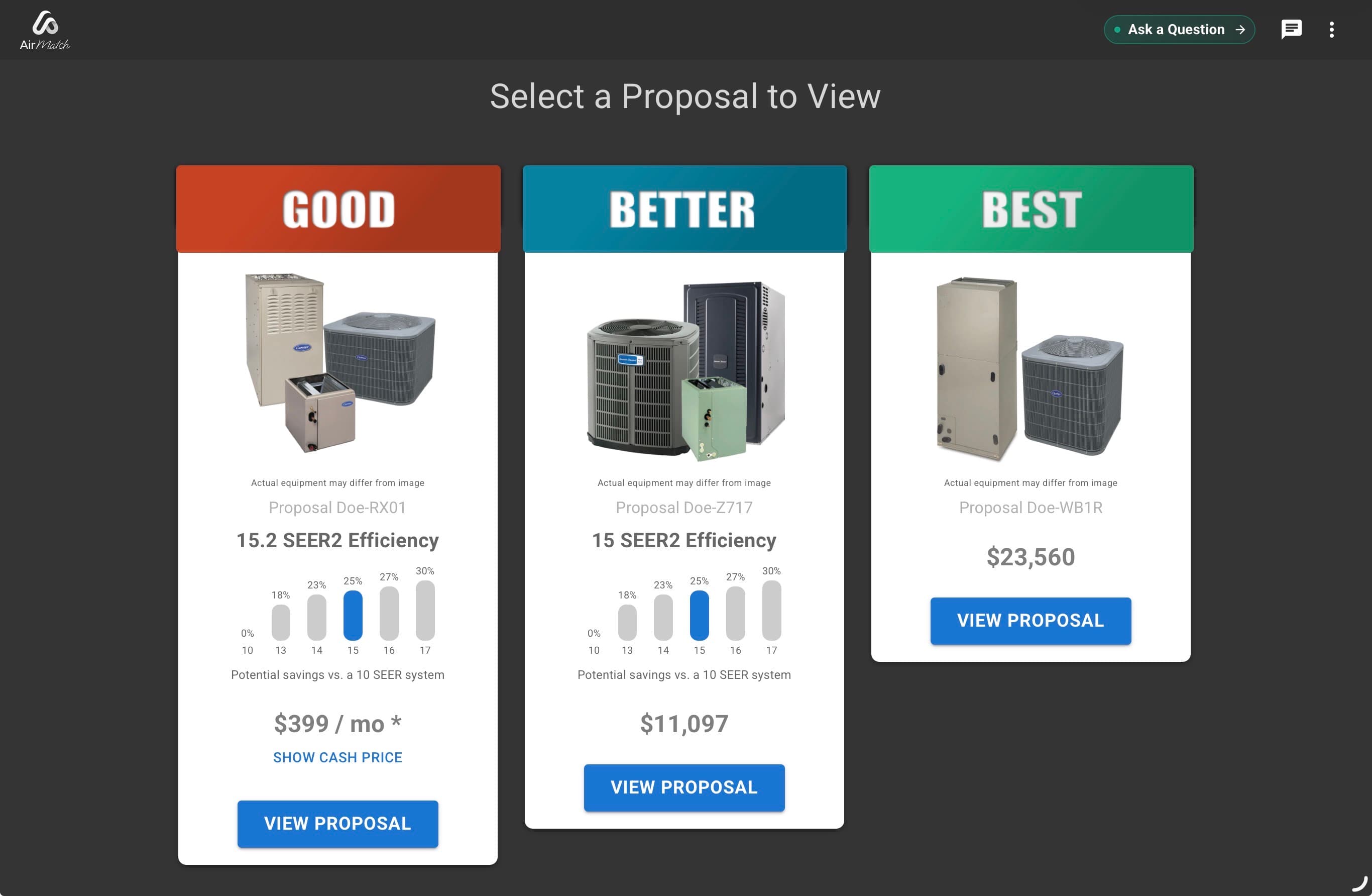 Bosch Good Better Best proposal